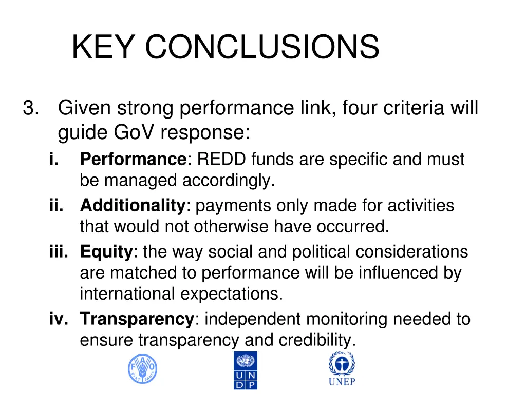 key conclusions 2