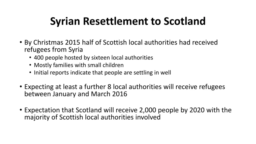 syrian resettlement to scotland