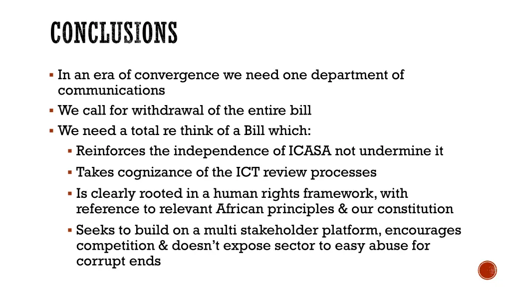conclusions