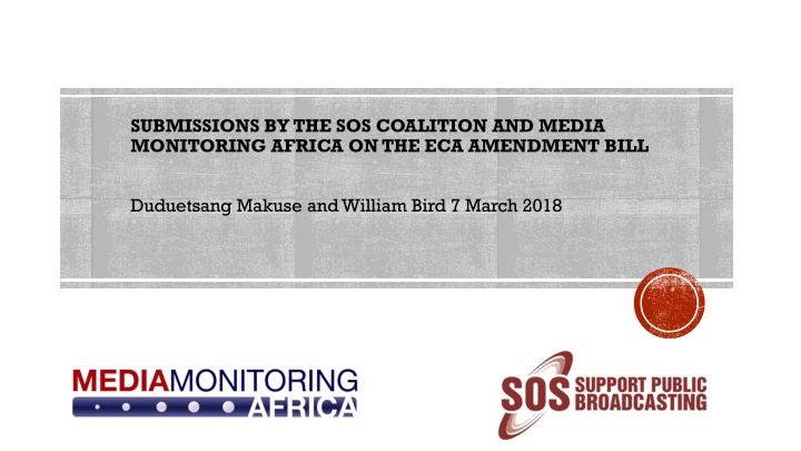 submissions by the sos coalition and media