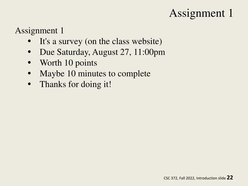 assignment 1