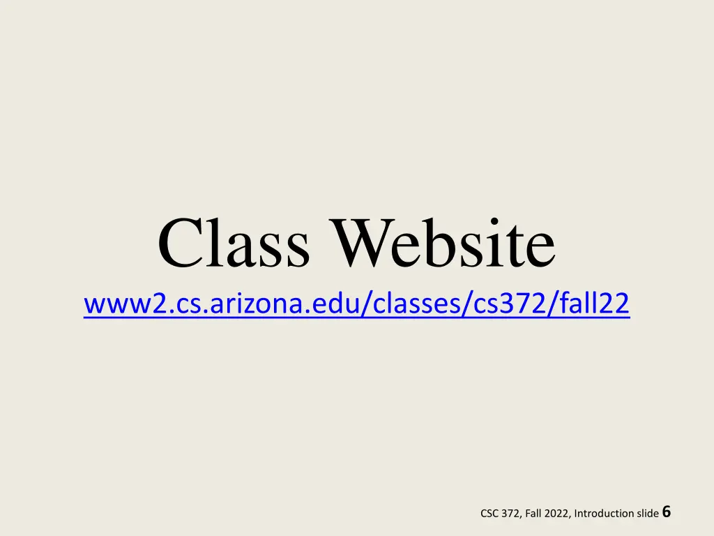 class website www2 cs arizona edu classes cs372