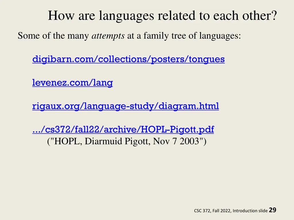 how are languages related to each other