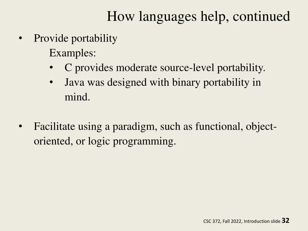 how languages help continued