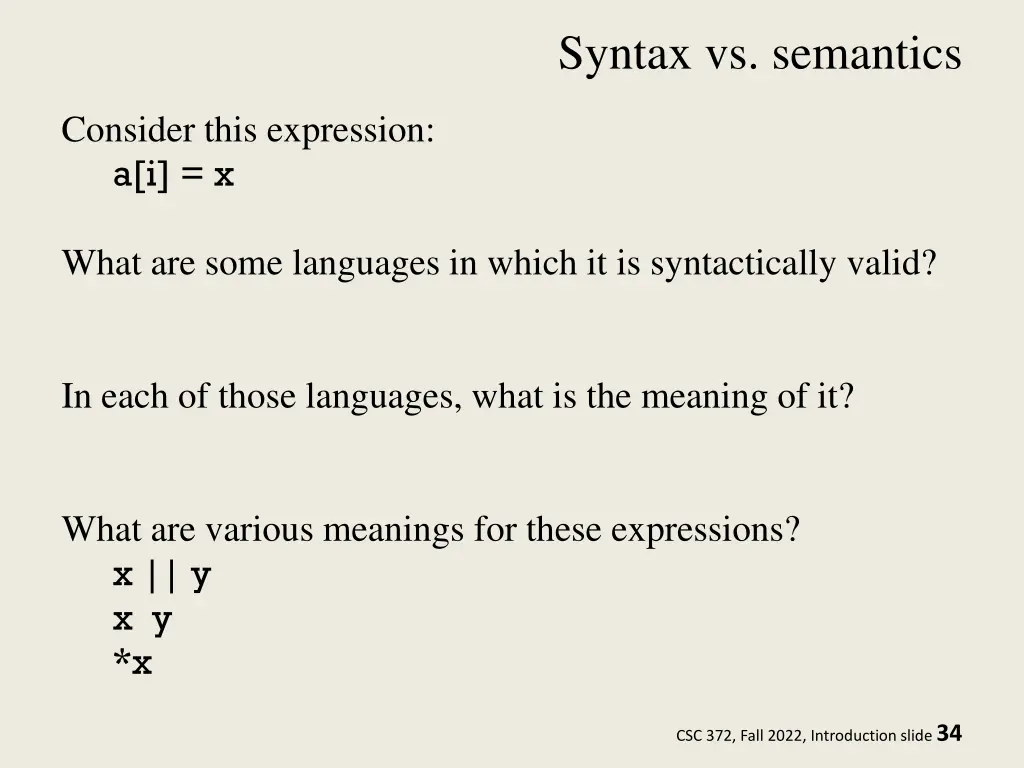syntax vs semantics
