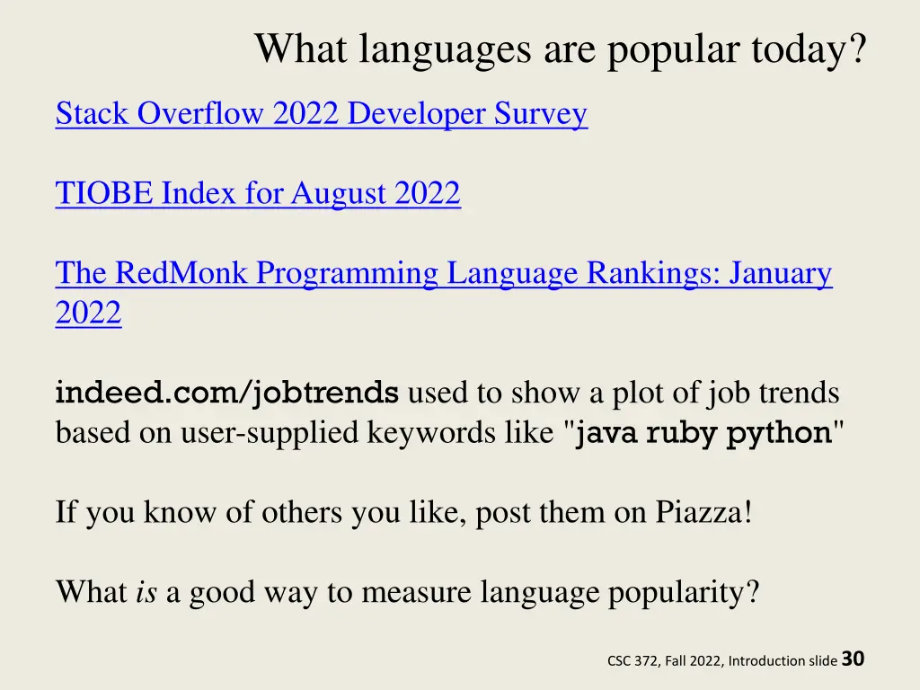 what languages are popular today