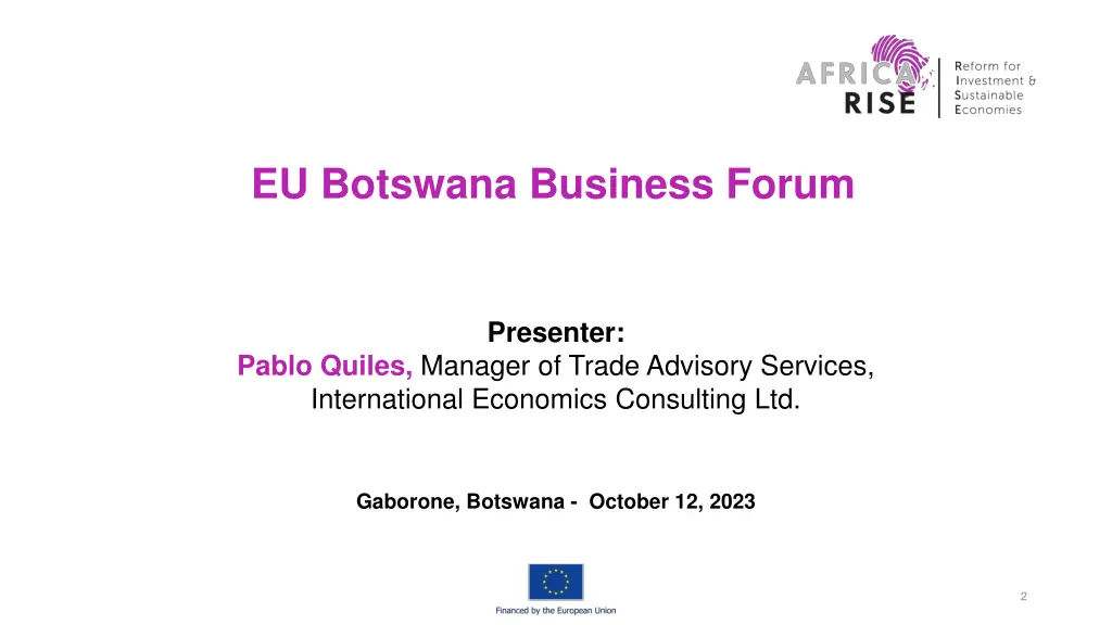 eu botswana business forum