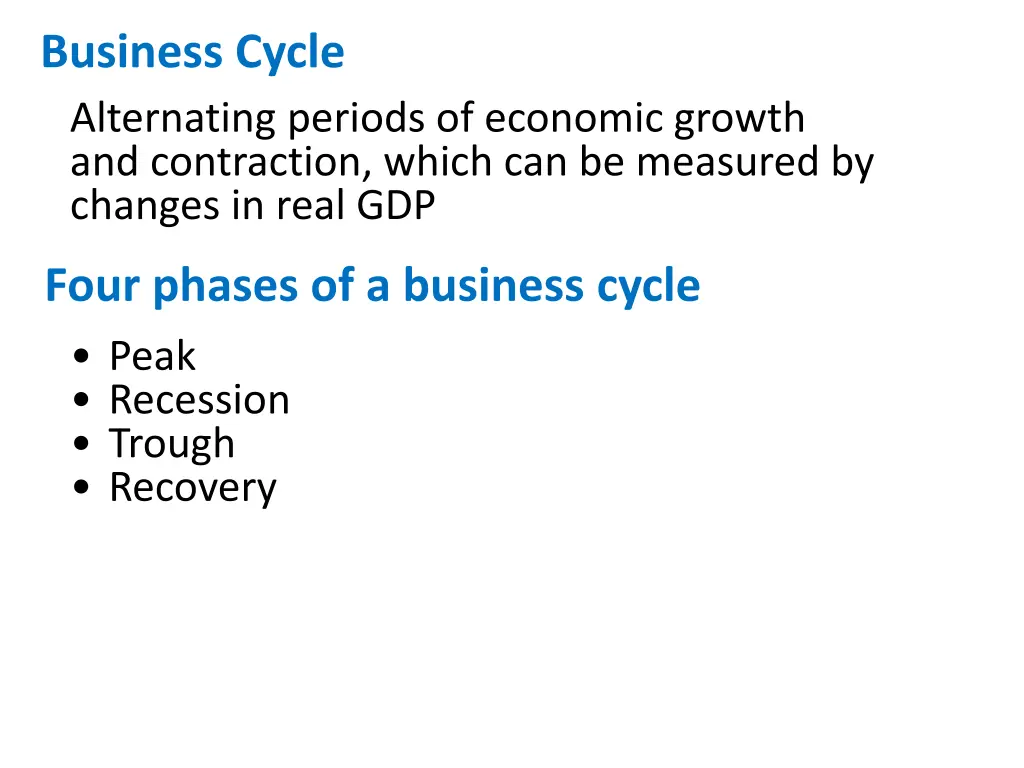 business cycle alternating periods of economic