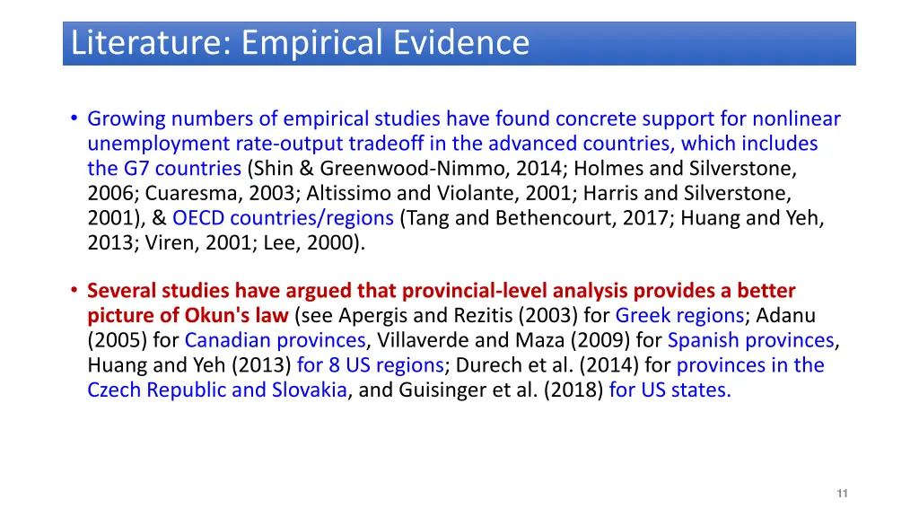 literature empirical evidence
