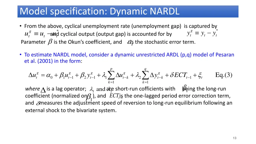 model specification dynamic nardl