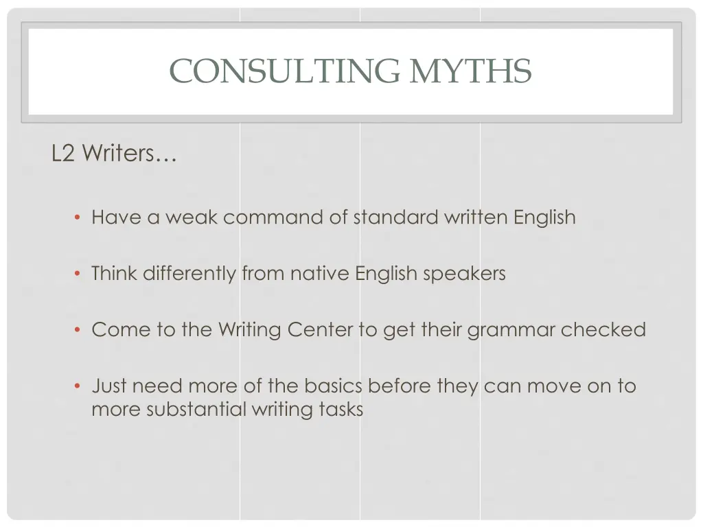 consulting myths