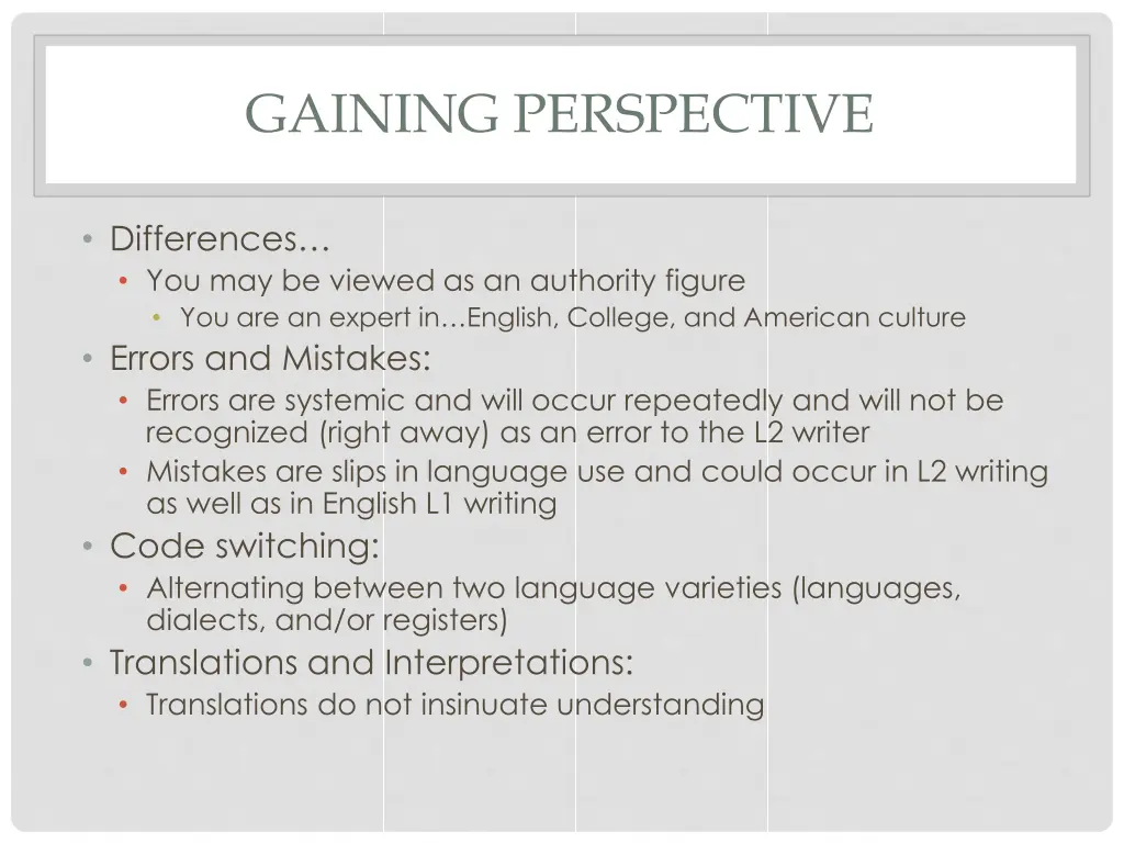 gaining perspective 1