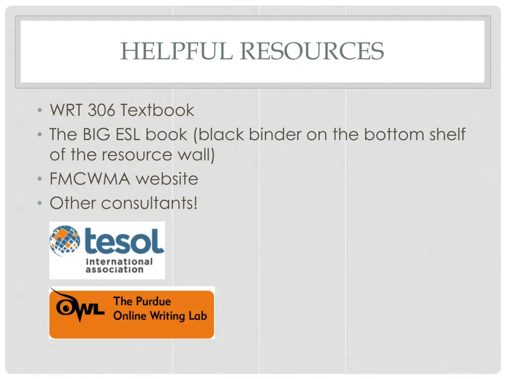 helpful resources
