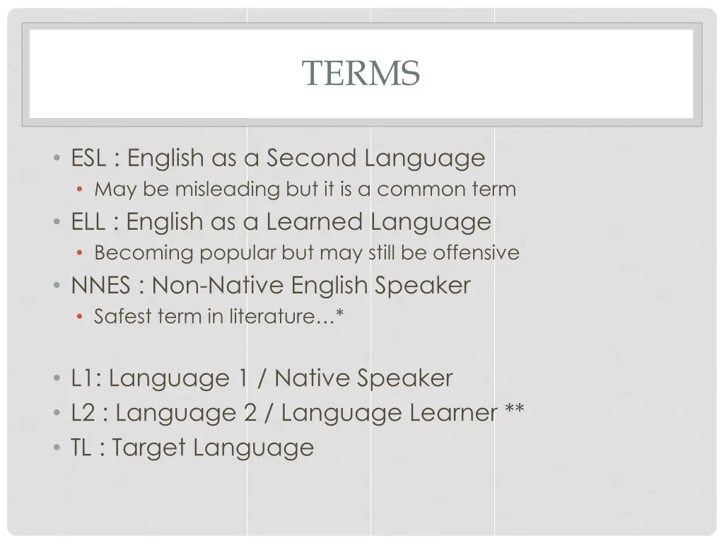 terms