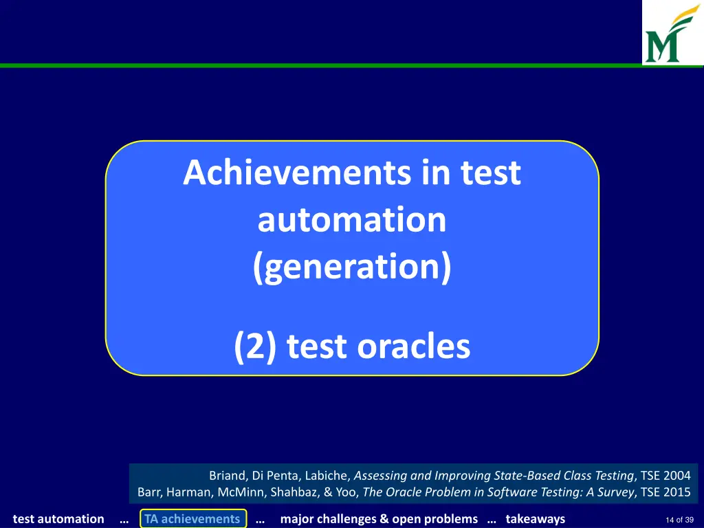 achievements in test automation generation 1