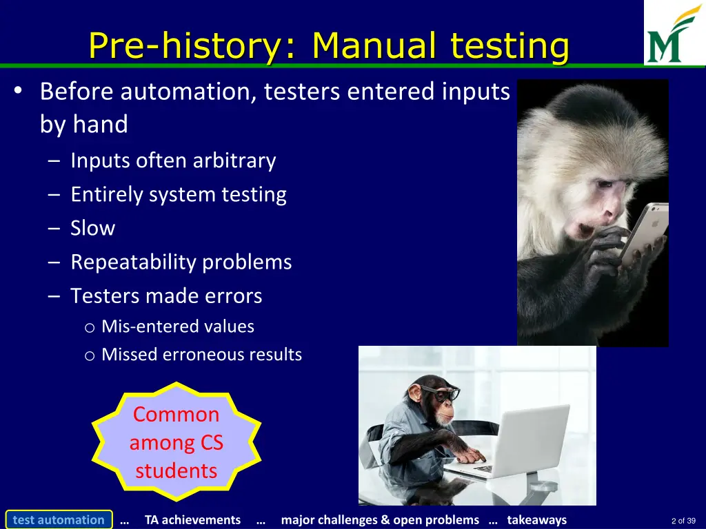 pre history manual testing before automation