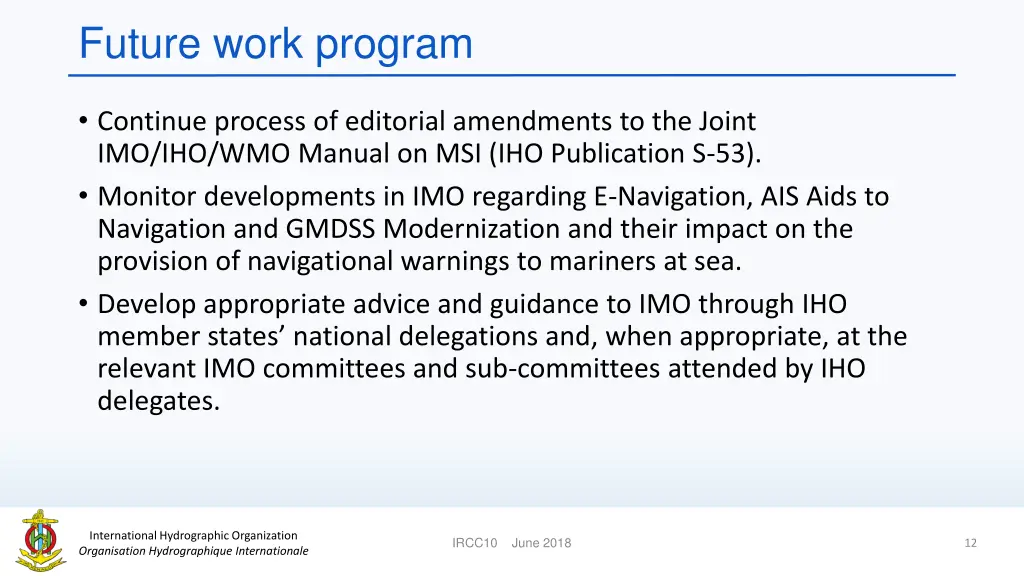 future work program