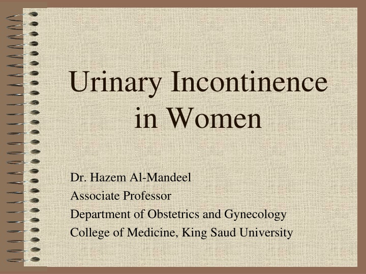urinary incontinence in women