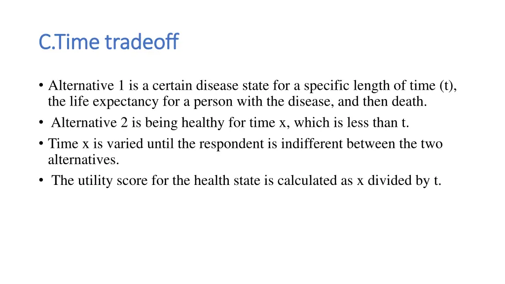 c time tradeoff c time tradeoff
