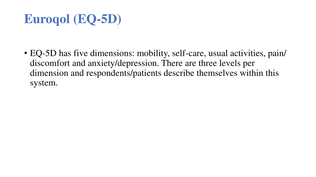 euroqol eq 5d