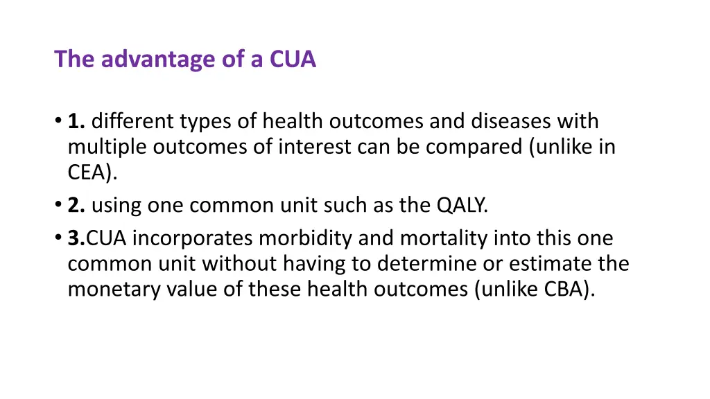 the advantage of a cua