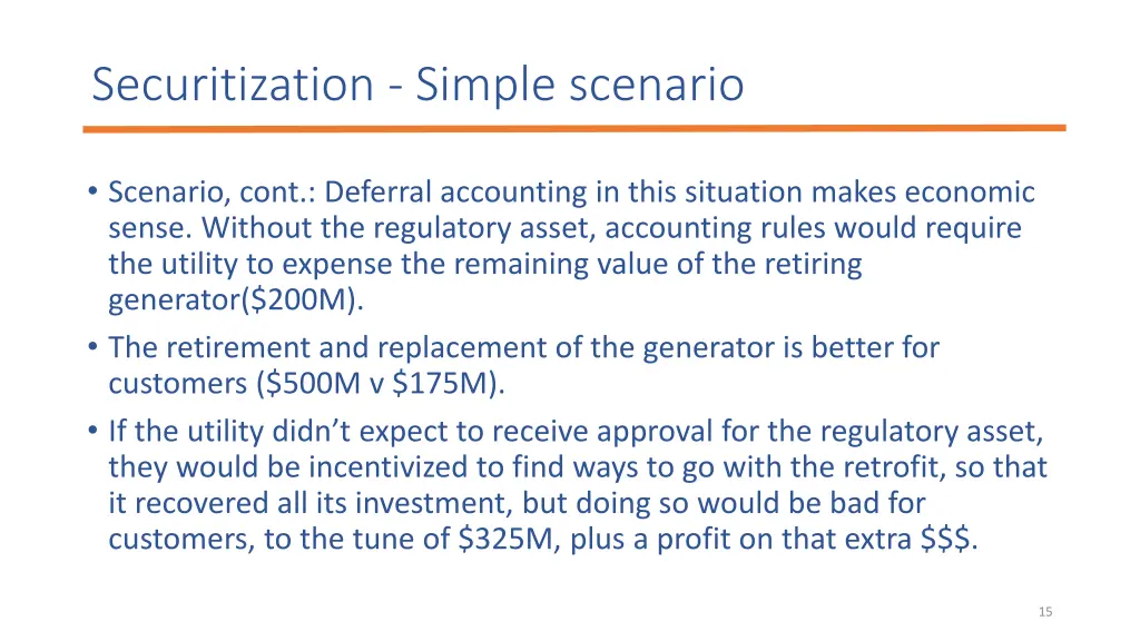 securitization simple scenario 2