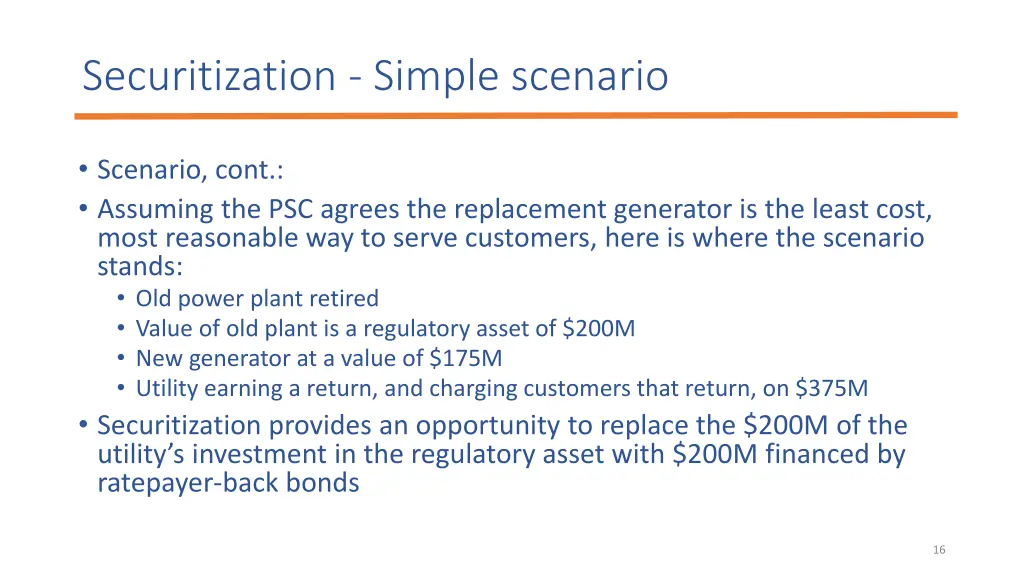 securitization simple scenario 3