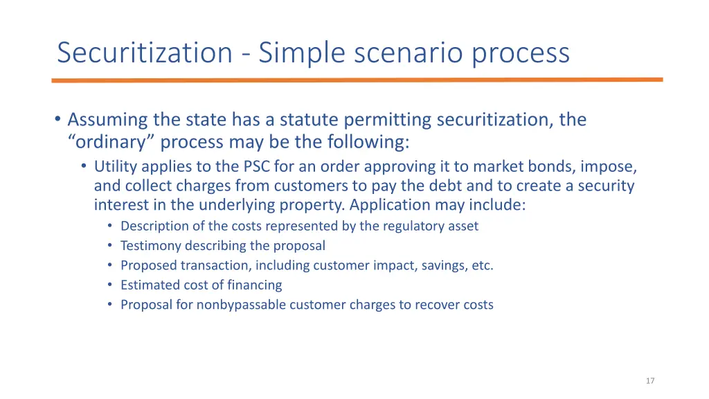 securitization simple scenario process