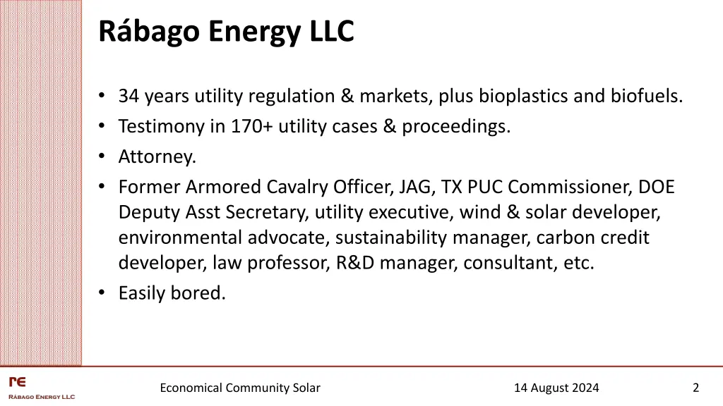 r bago energy llc