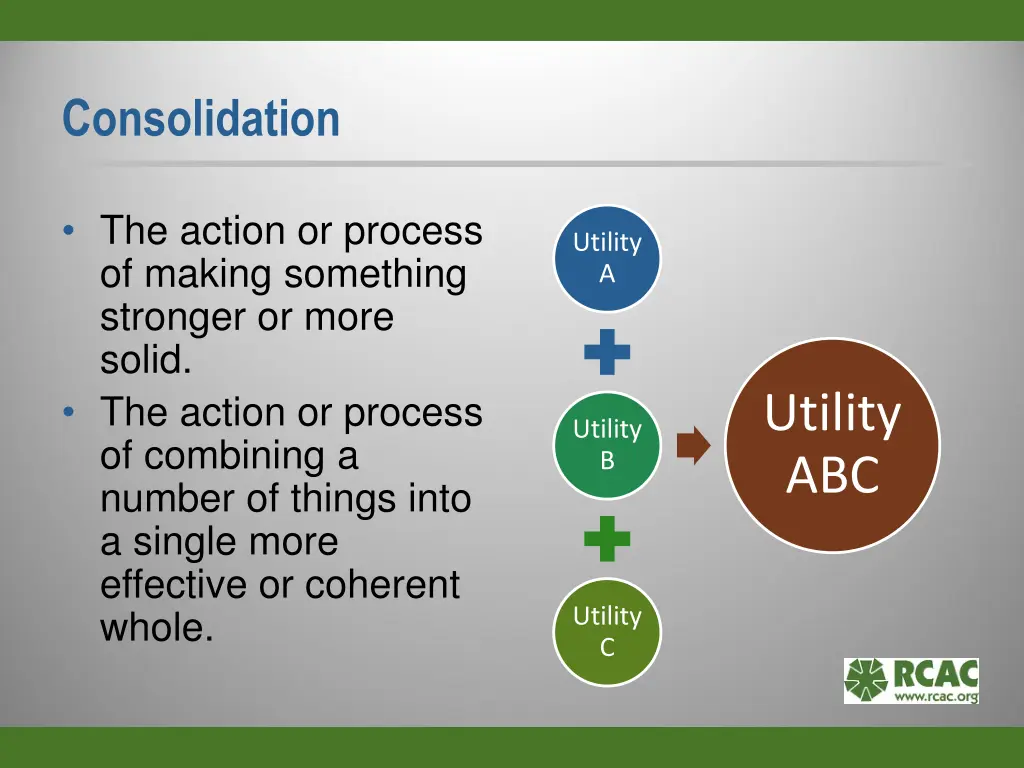 consolidation