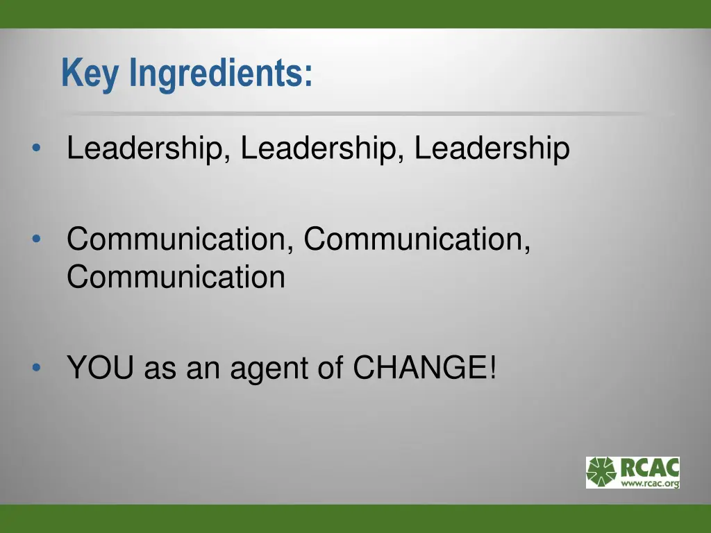 key ingredients