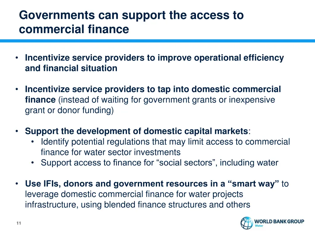 governments can support the access to commercial