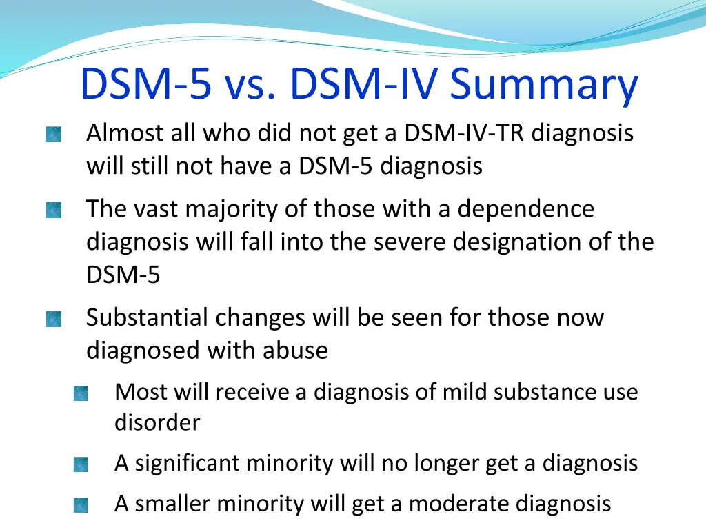 dsm 5 vs dsm iv summary almost