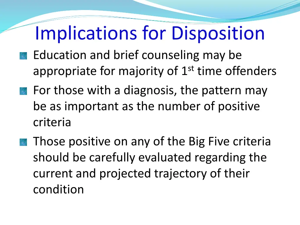 implications for disposition education and brief