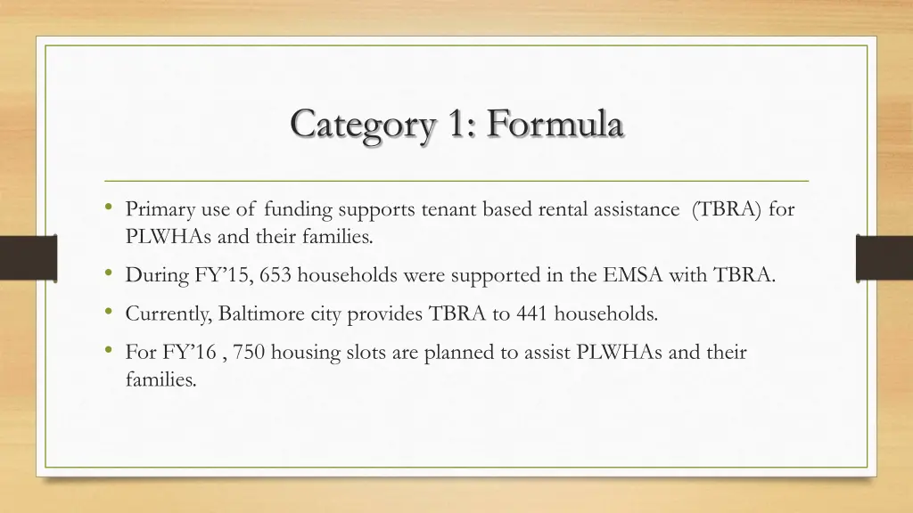 category 1 formula