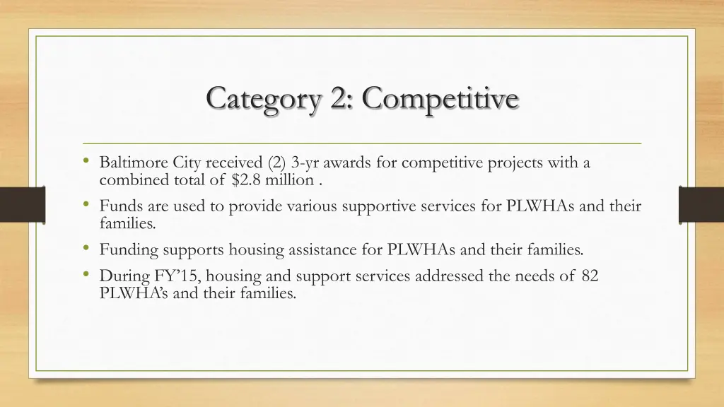 category 2 competitive 1