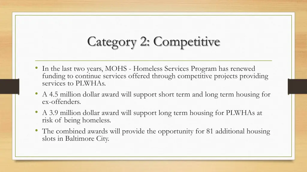 category 2 competitive 2