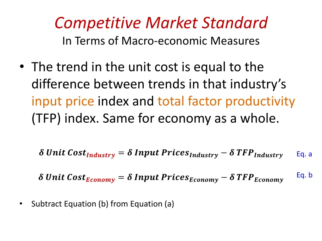 competitive market standard in terms of macro