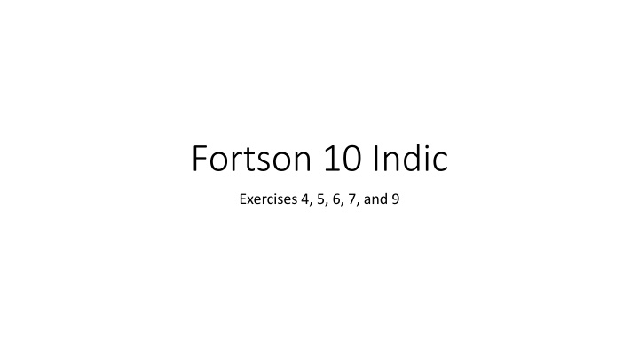 fortson 10 indic