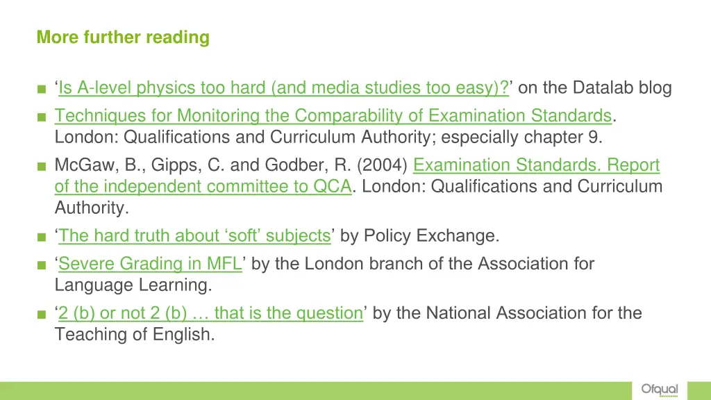 more further reading