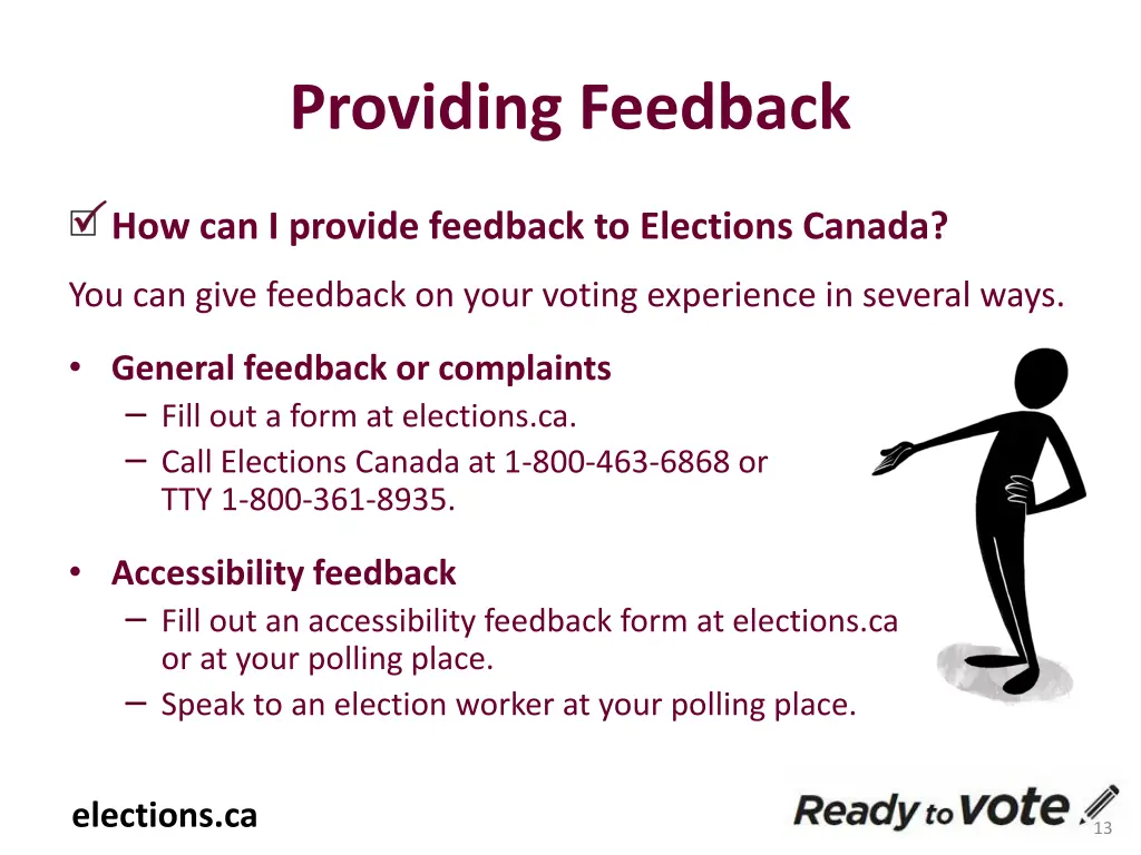 providing feedback
