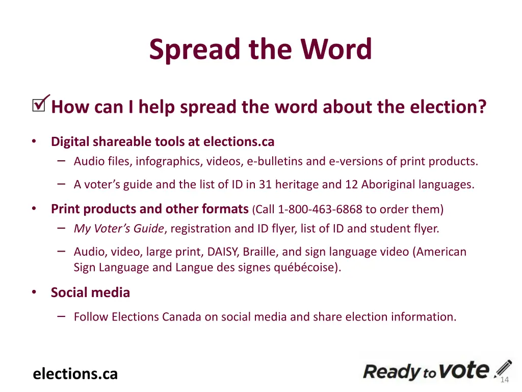 spread the word