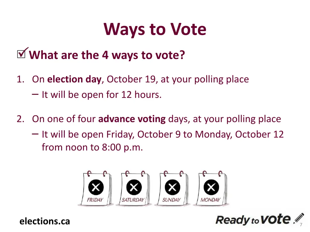 ways to vote