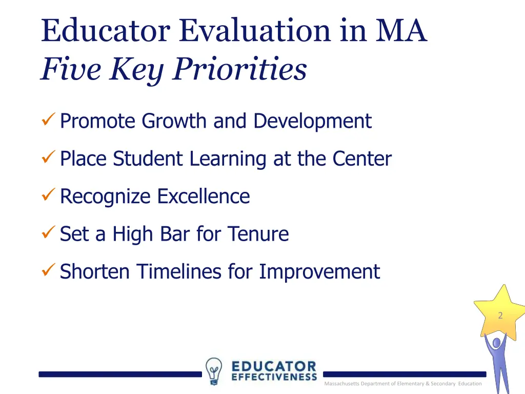 educator evaluation in ma five key priorities