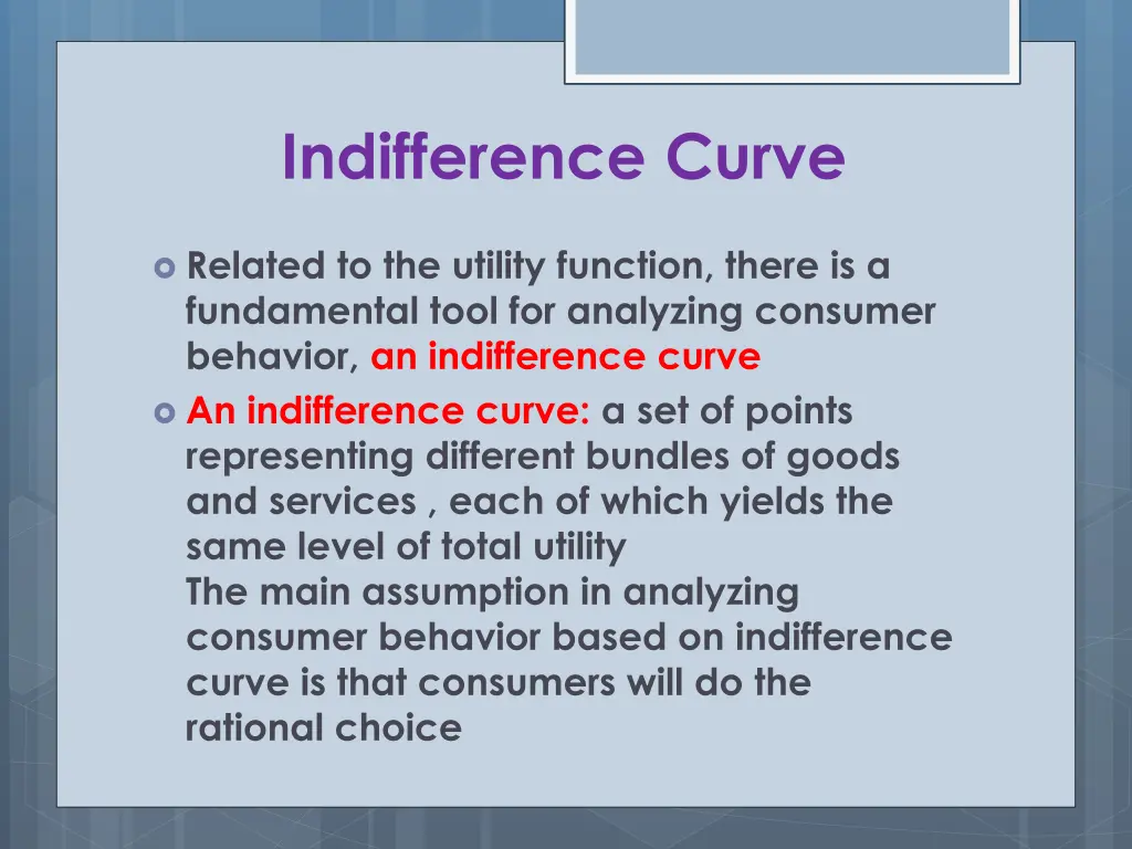 indifference curve