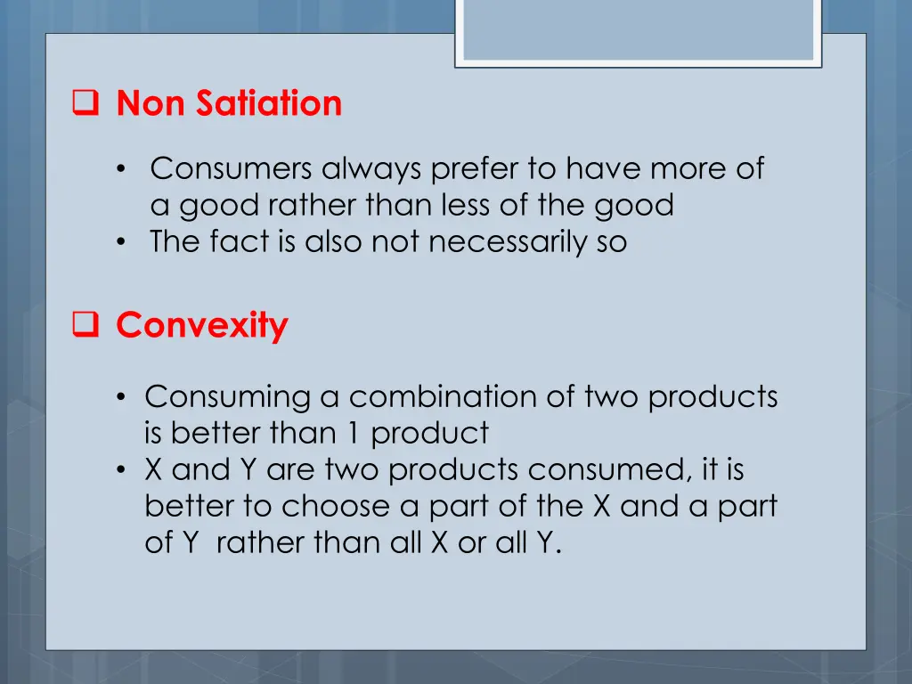 non satiation