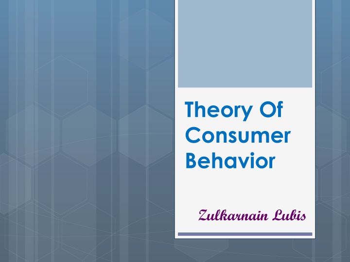 theory of consumer behavior