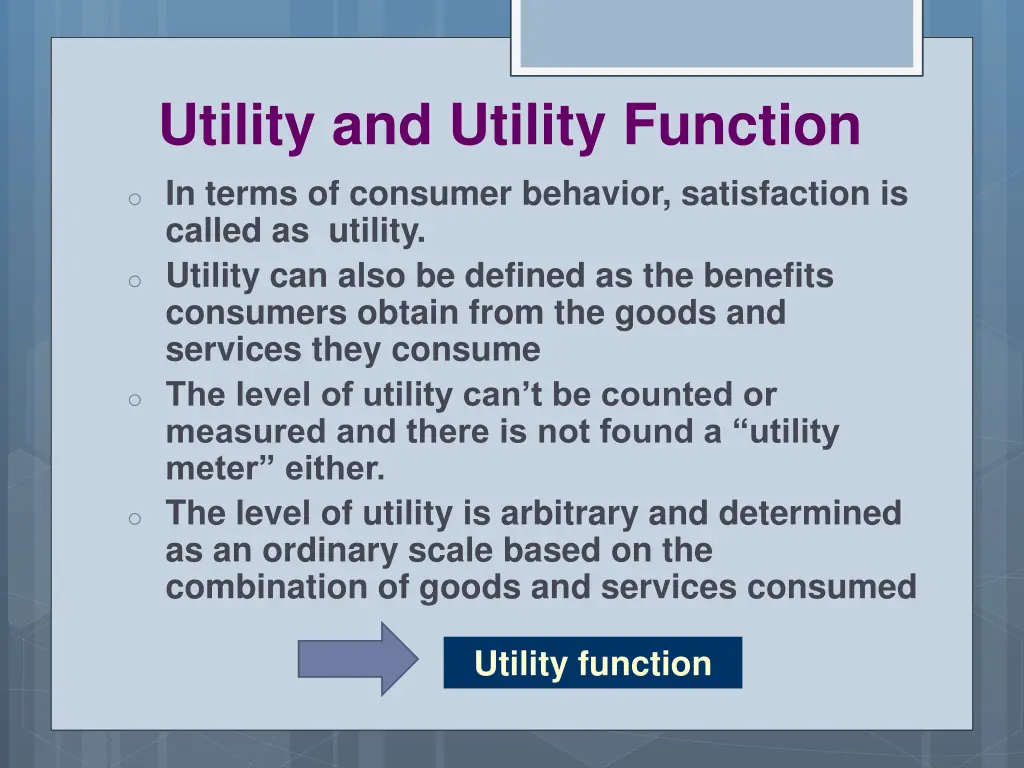 utility and utility function