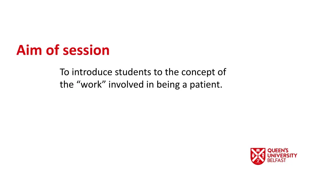 aim of session