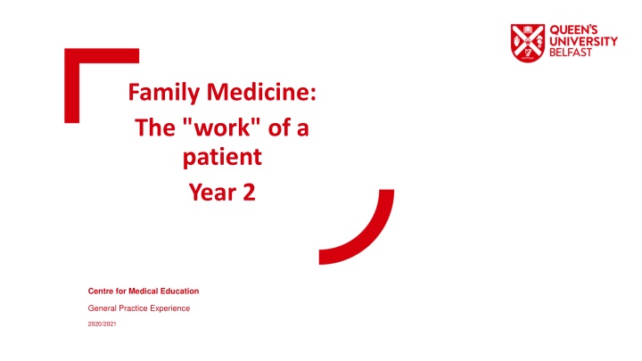 family medicine the work of a patient year 2